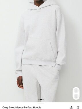 Cozy Sweatfleece Perfect Hoodie - Light Gray